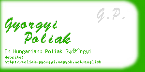 gyorgyi poliak business card